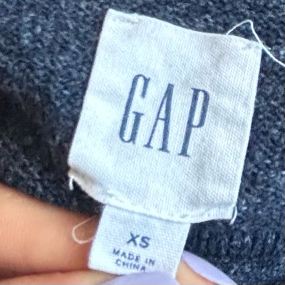 Gap Cozy Knit Navy Hoodie Sweater Size XS - Picture 11 of 14